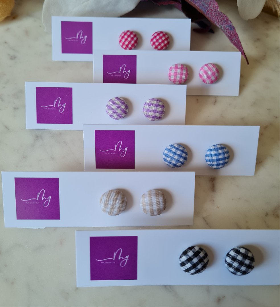 Gingham Studs