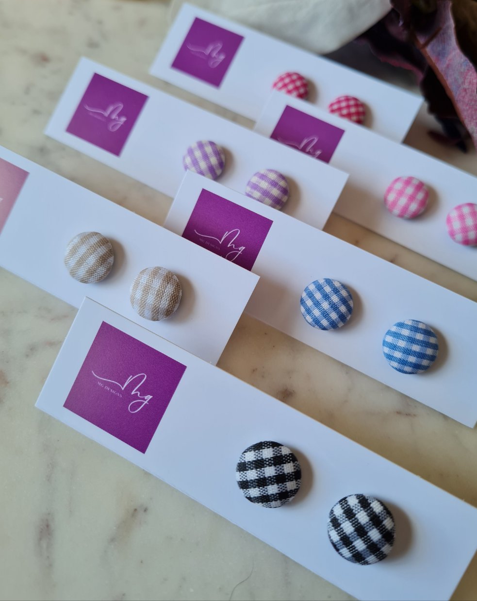 Gingham Studs