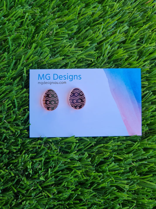 Easter Egg Mirror Stud Pink