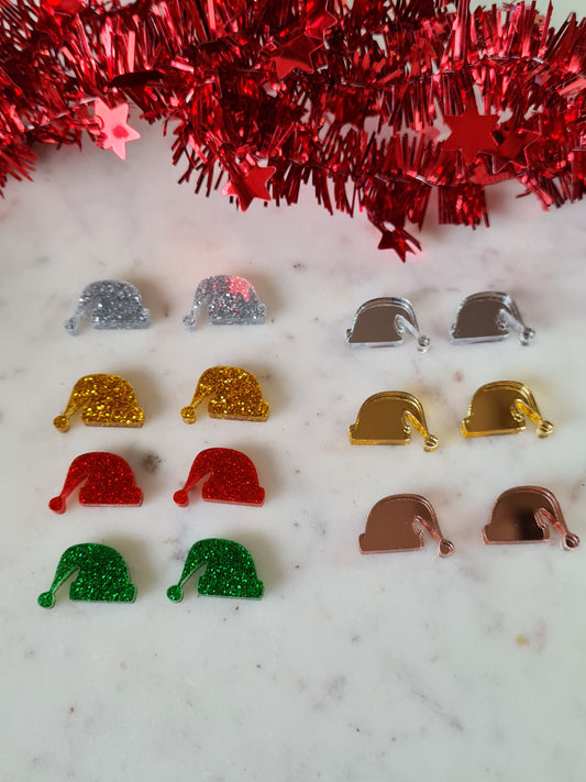 Santa Hat Studs