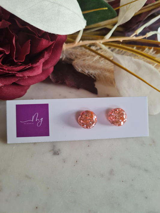 PINK GLITTER STUD