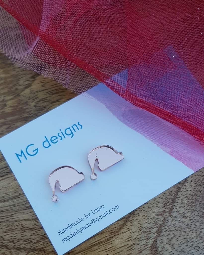 Santa Hat Studs