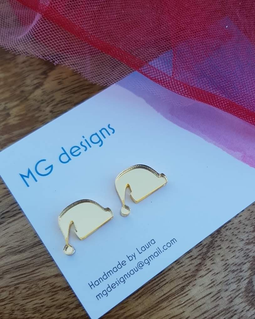 Santa Hat Studs