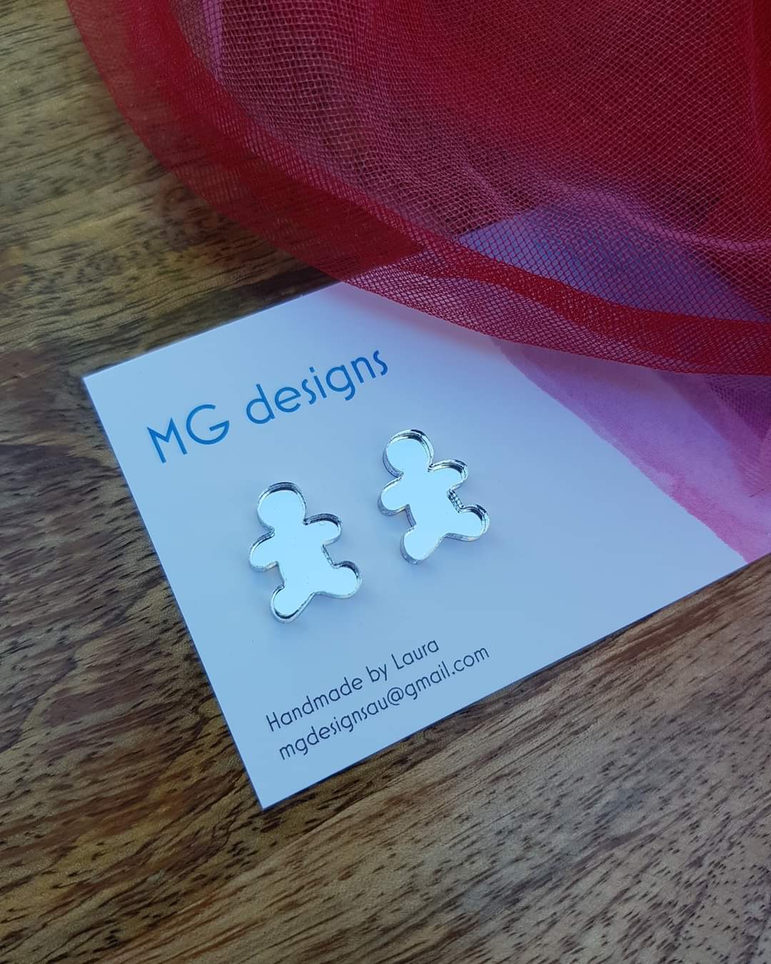 Ginger Bread Man Studs