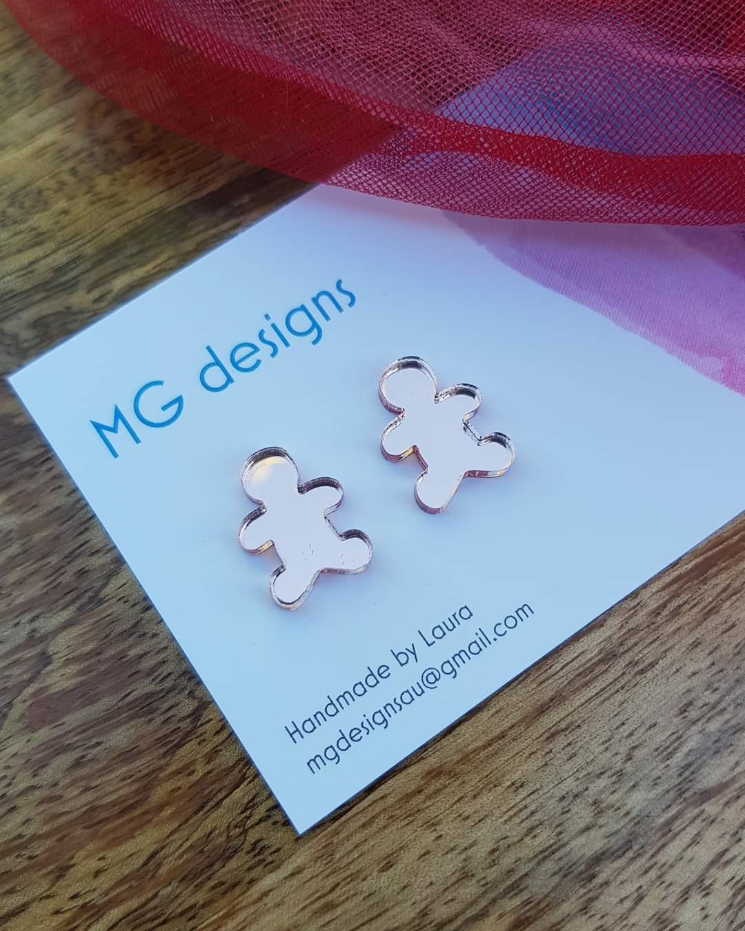 Ginger Bread Man Studs