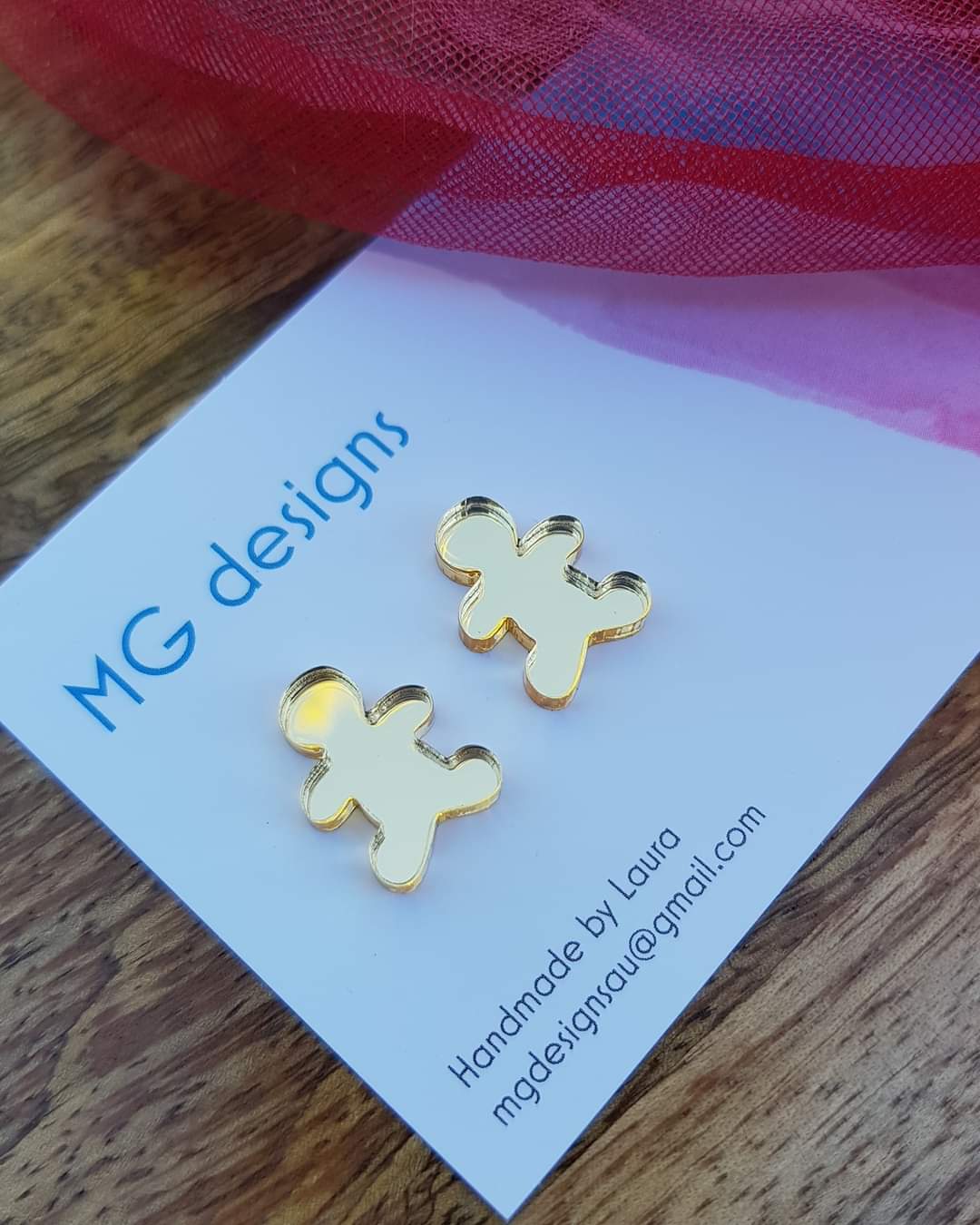 Ginger Bread Man Studs