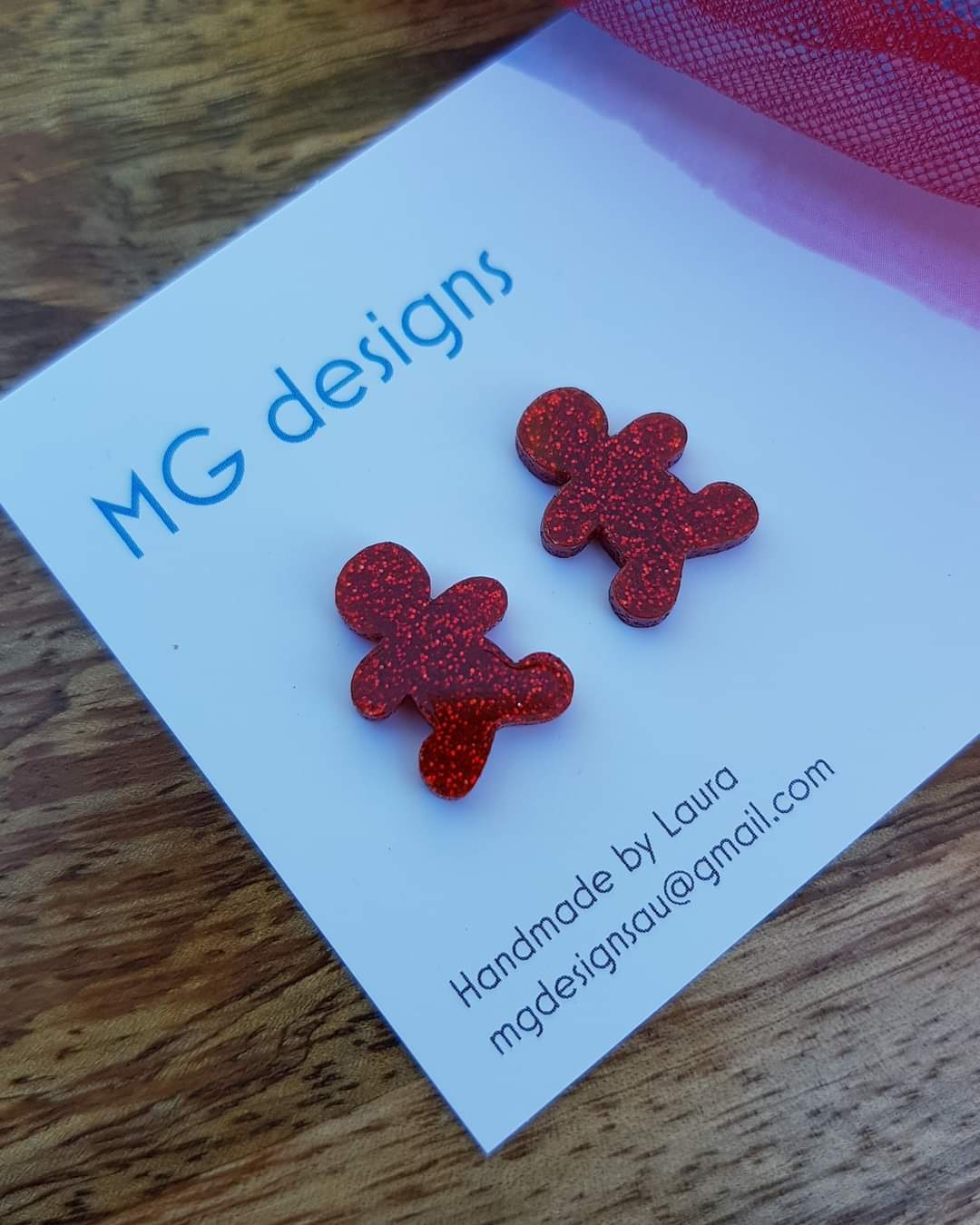 Ginger Bread Man Studs