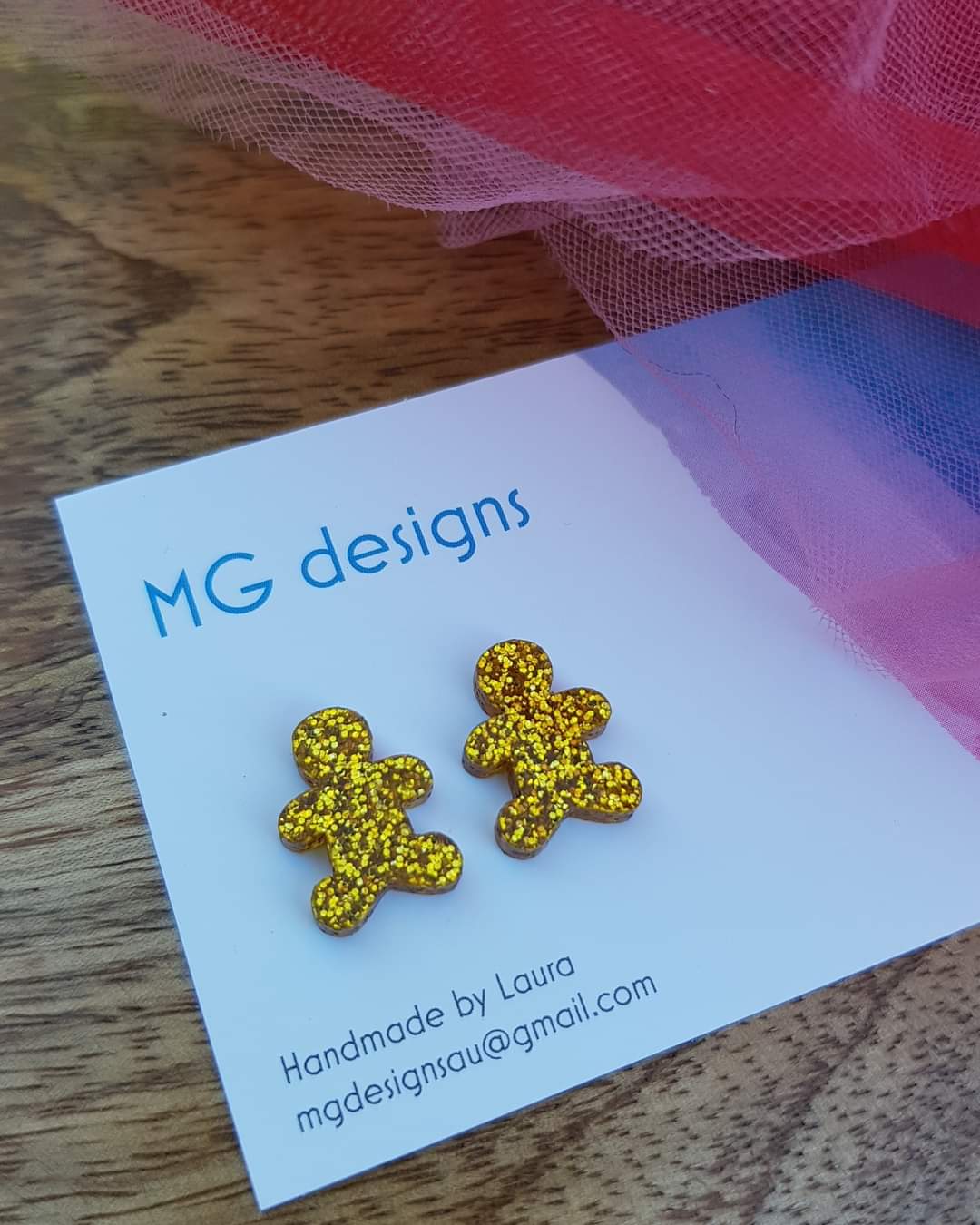 Ginger Bread Man Studs