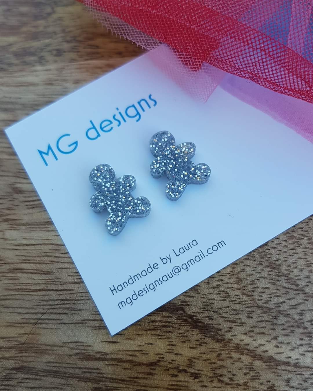 Ginger Bread Man Studs